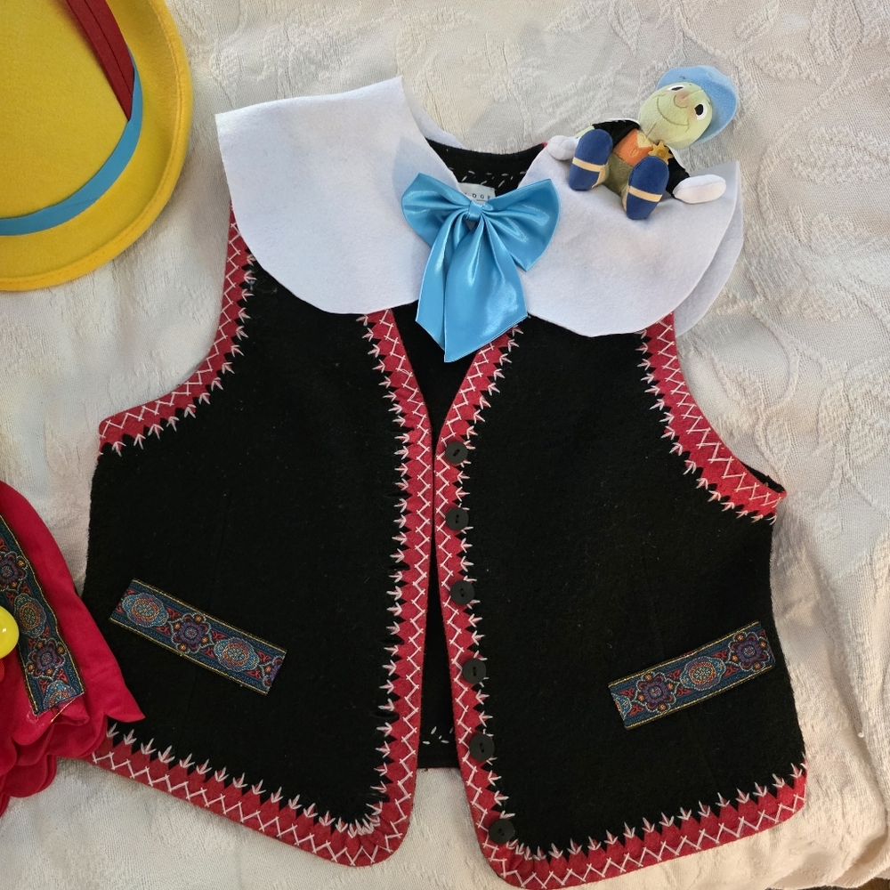 Disney Pinocchio Costume Outfit - Yellow, Red, Blue, Black - Picture 7 of 16
